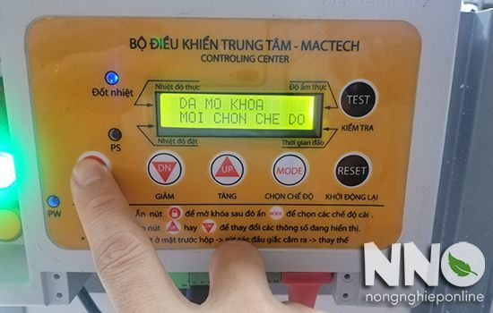 Hướng dẫn cách cài nhiệt độ trên máy ấp trứng công nghiệp Mactech